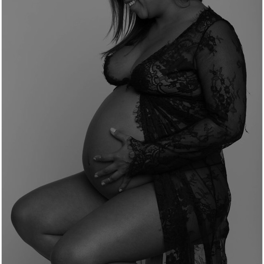 White and cream maternity shoot gowns TWO